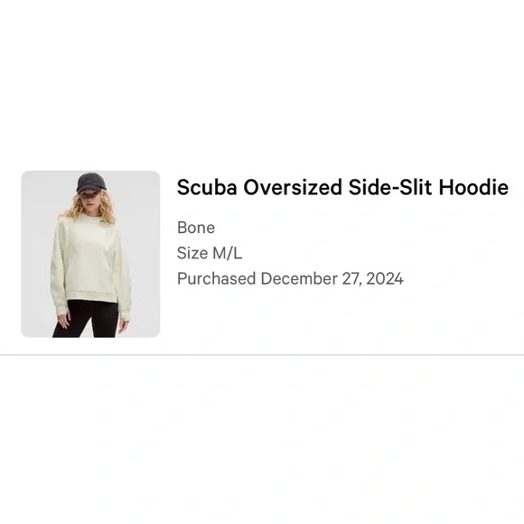 lululemon scuba oversized side slit hoodie - Picture 4 of 4